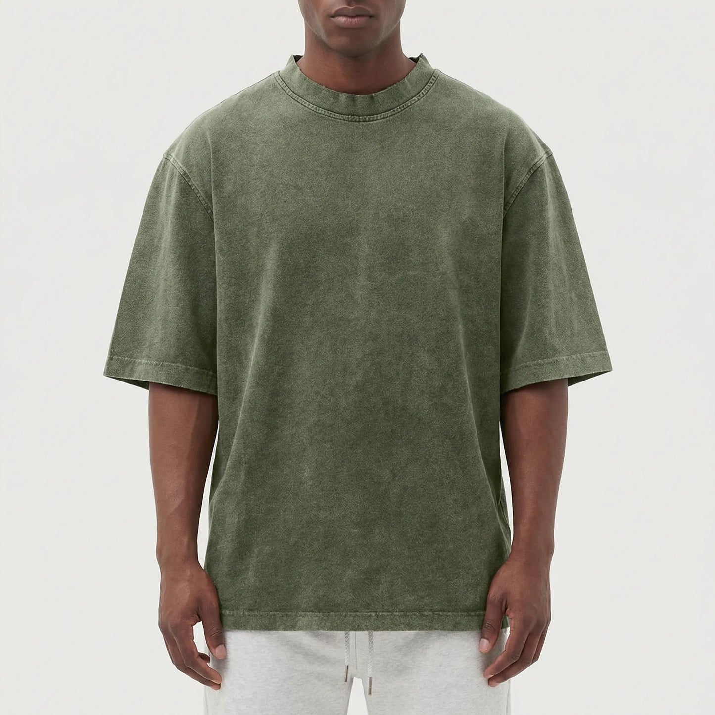 T-Shirt Herre | Oversized Bomuld T-Shirt Med Washed Look