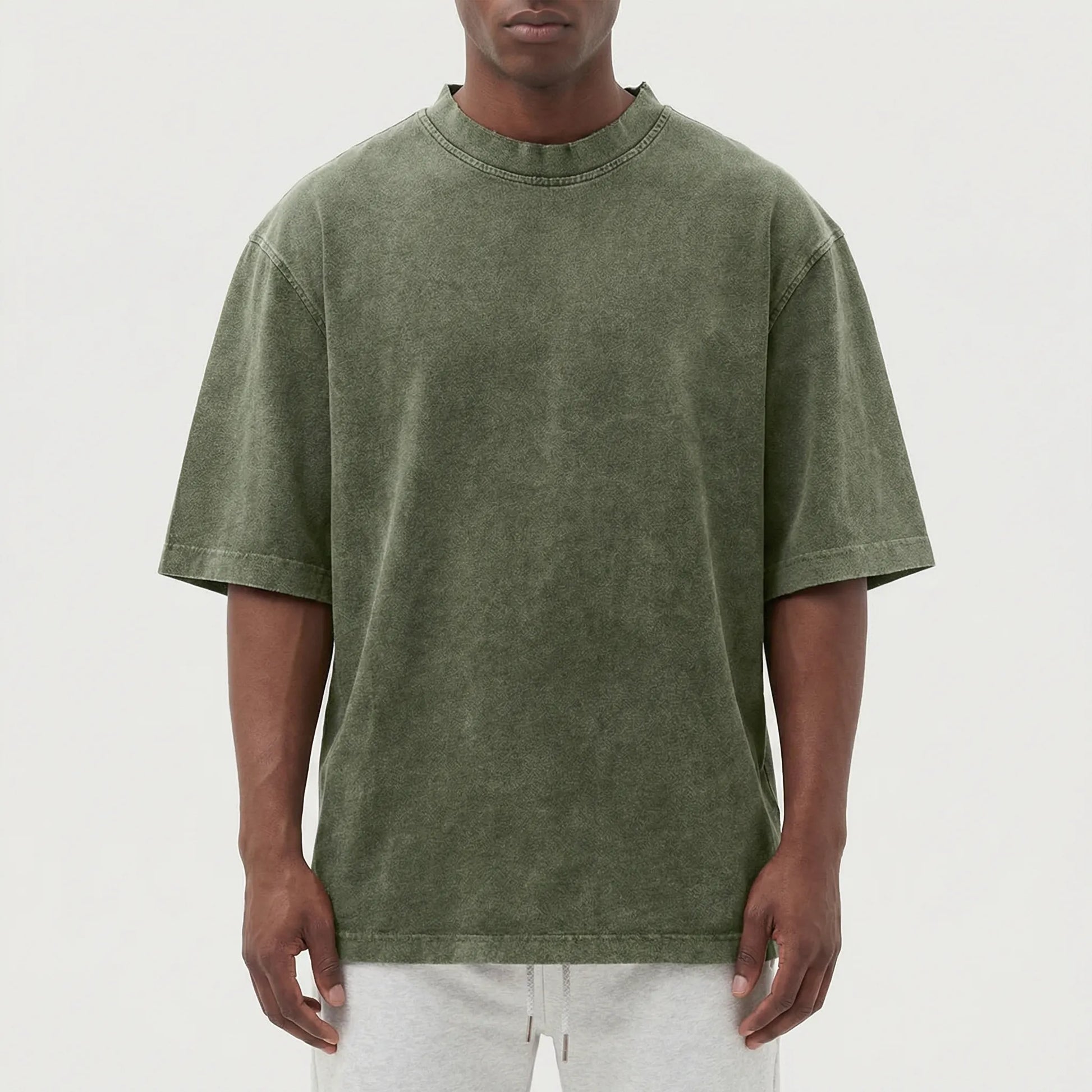 T-Shirt Herre | Oversized Bomuld T-Shirt Med Washed Look
